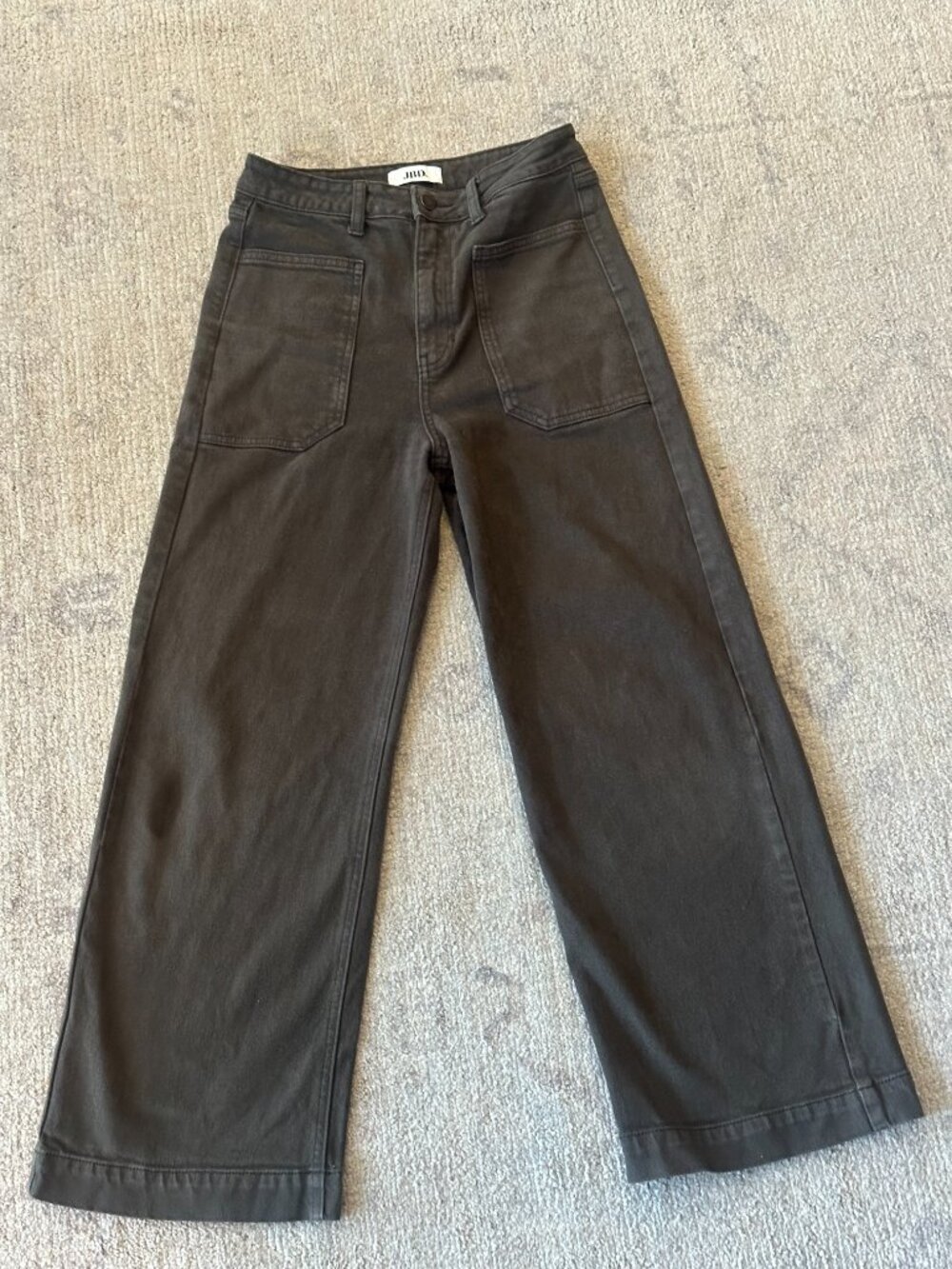 JBD. Eve Utility Wide Leg Jeans in army green size 27